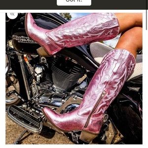 Pink Metallic Cowgirl boots